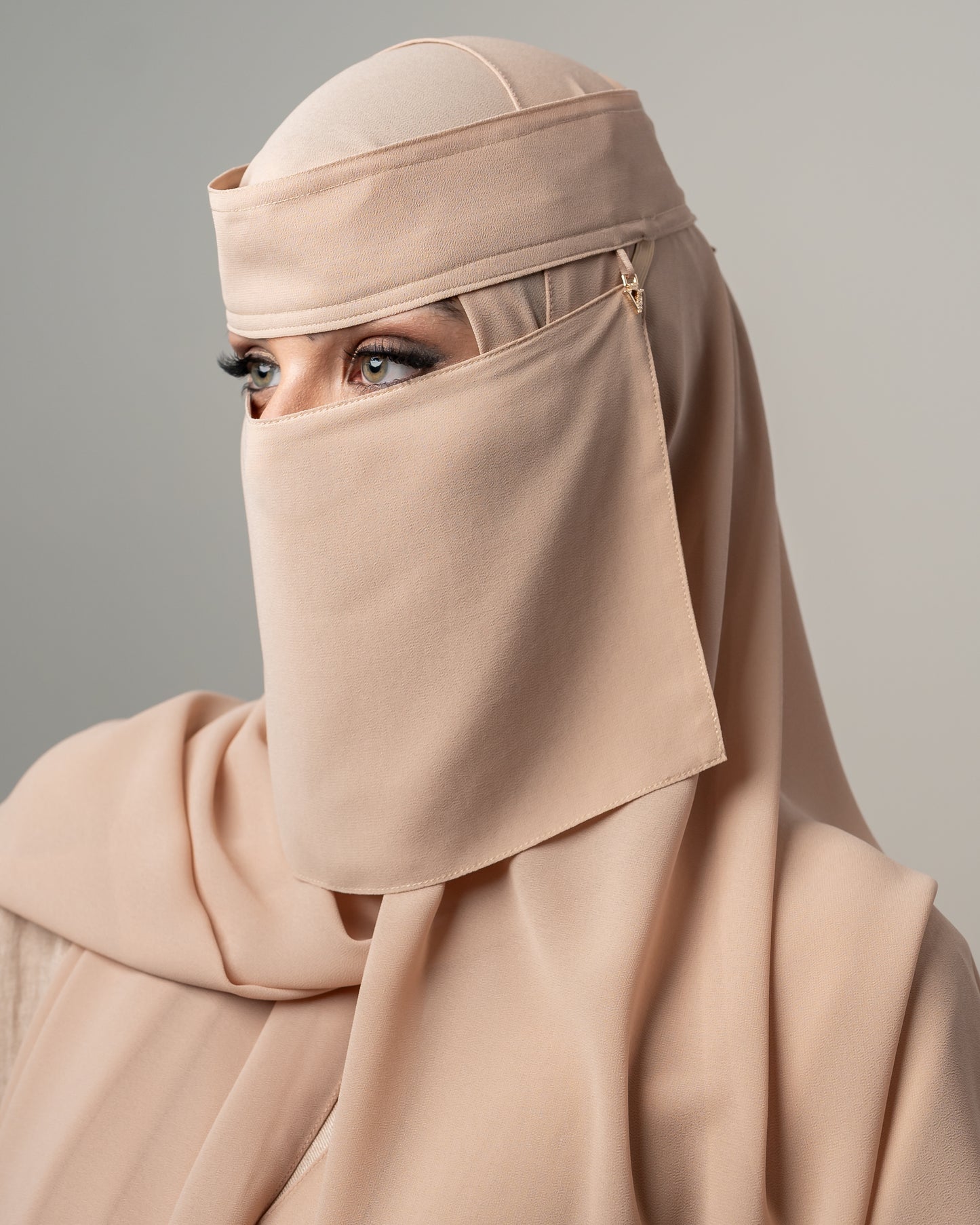 Short Chiffon Niqab - Chai Latte