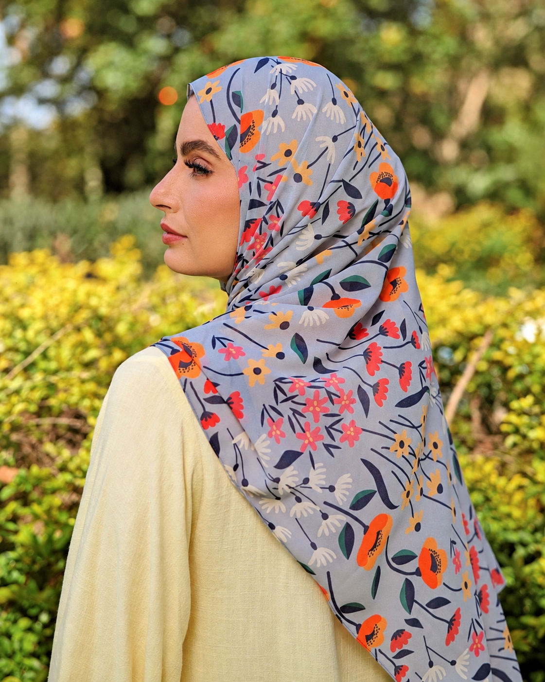 Gardenia printed chiffon
