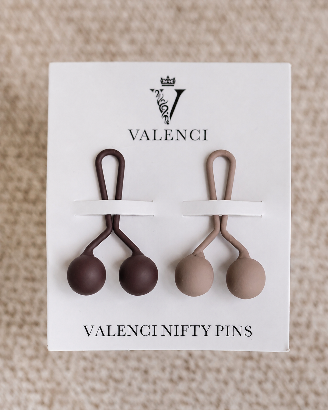 Nifty pin set - Nude & Brown