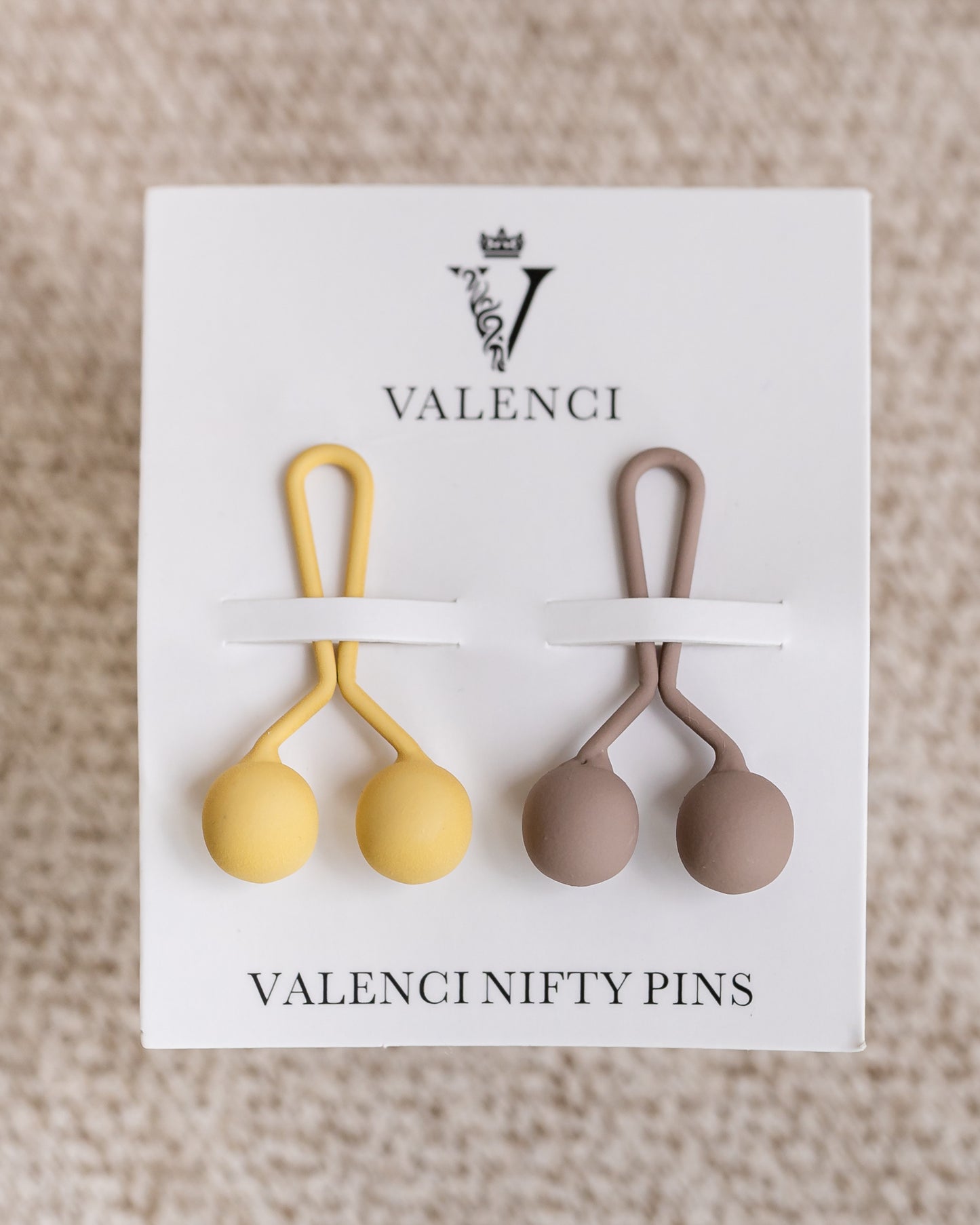 Nifty pin set - Butter yellow & nude