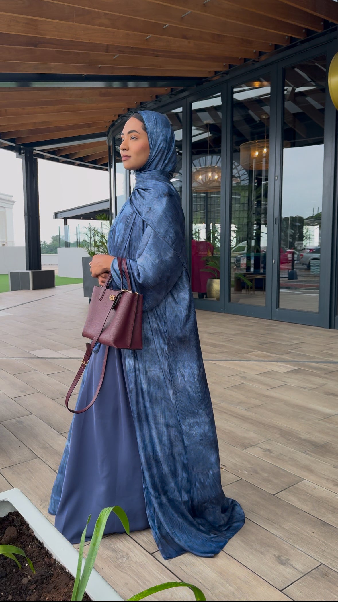 Azara Abaya - Azure Blue