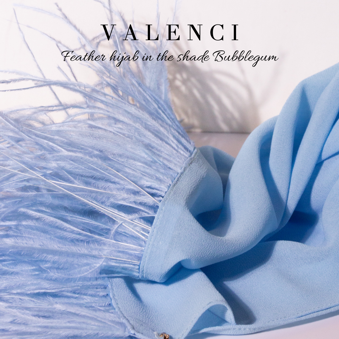 Bubblegum feather hijab