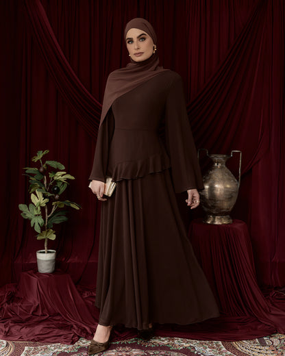 Aylah Abaya dress - Chocolate