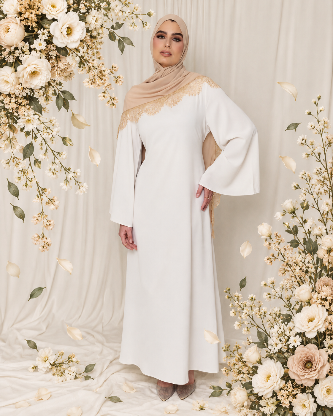 Amalina Abaya - White