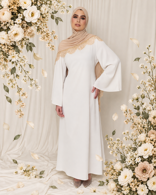 Amalina Abaya - White