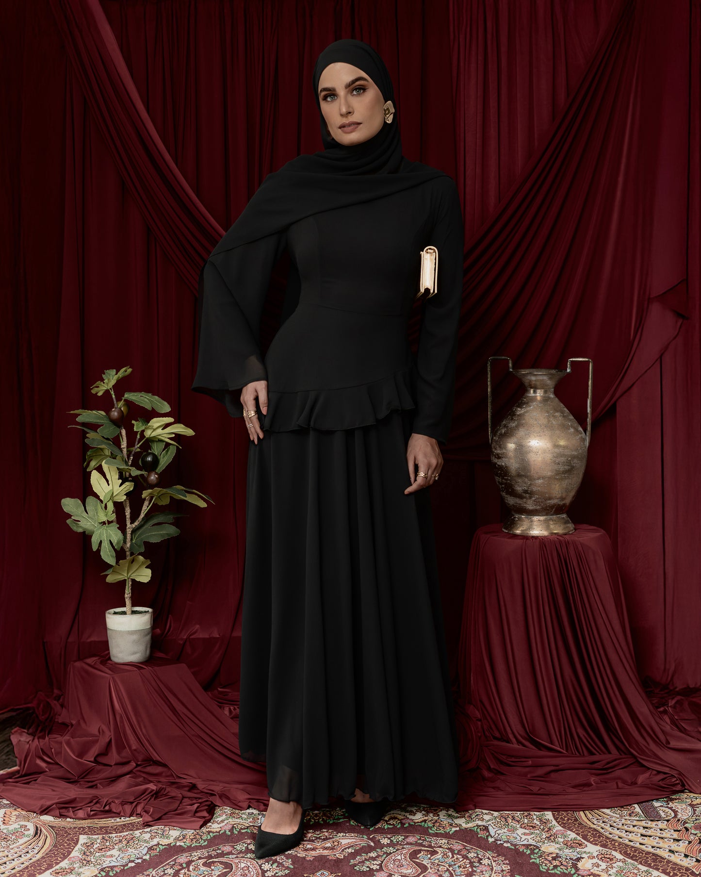 Aylah Abaya dress - Black