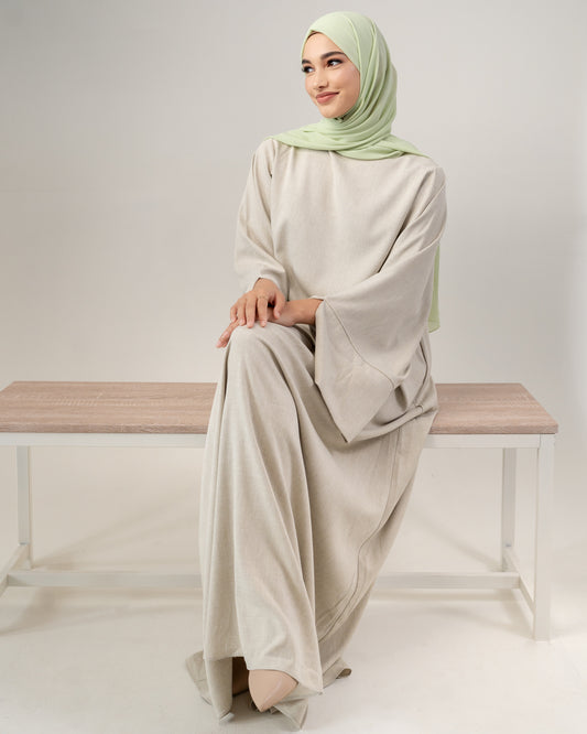 Summer Linen Abaya - Sage