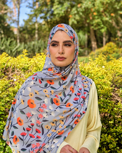 Gardenia printed chiffon