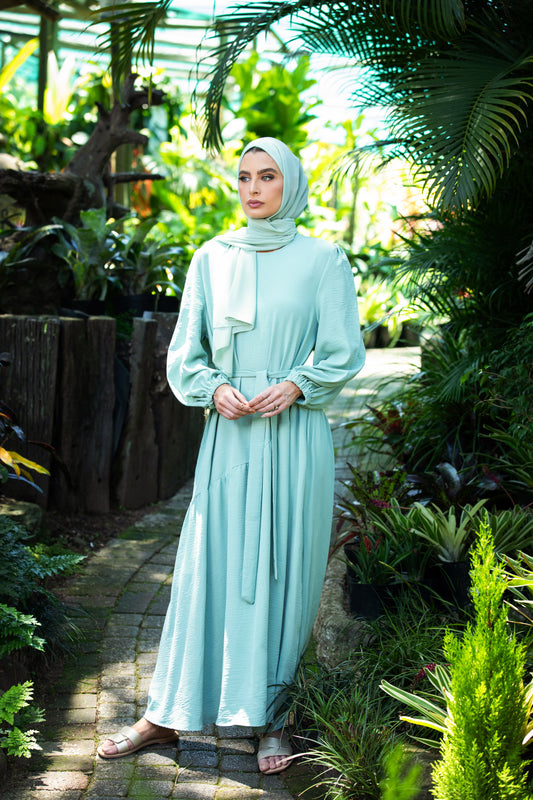 Hania Dress Abaya - Mint