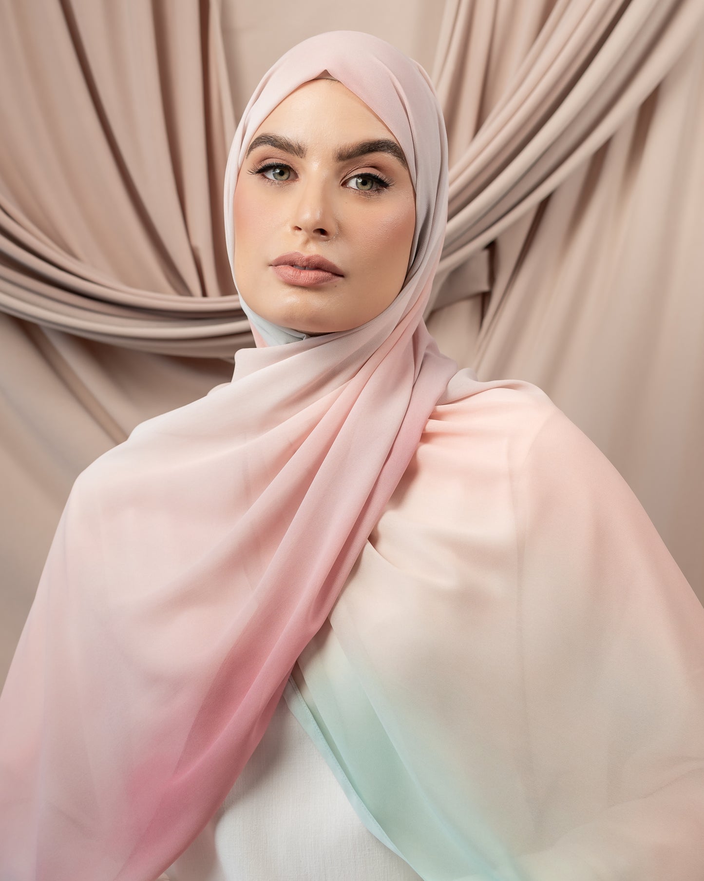 Amber Blush Chiffon