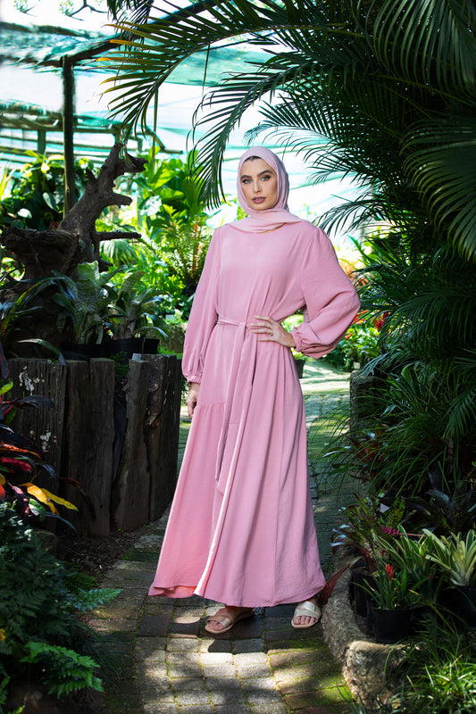 Hania Dress Abaya - Rose