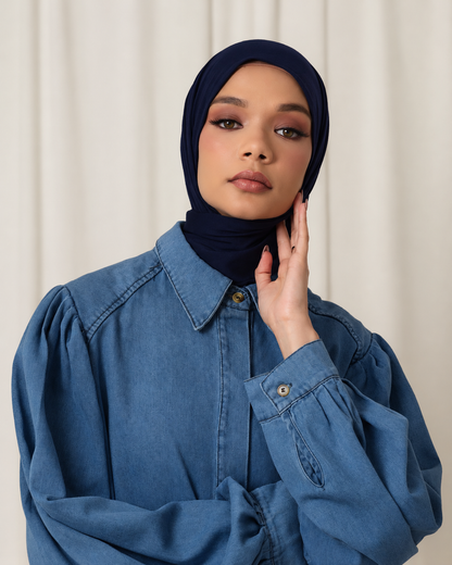 Navy Blue - Triangle Hijab