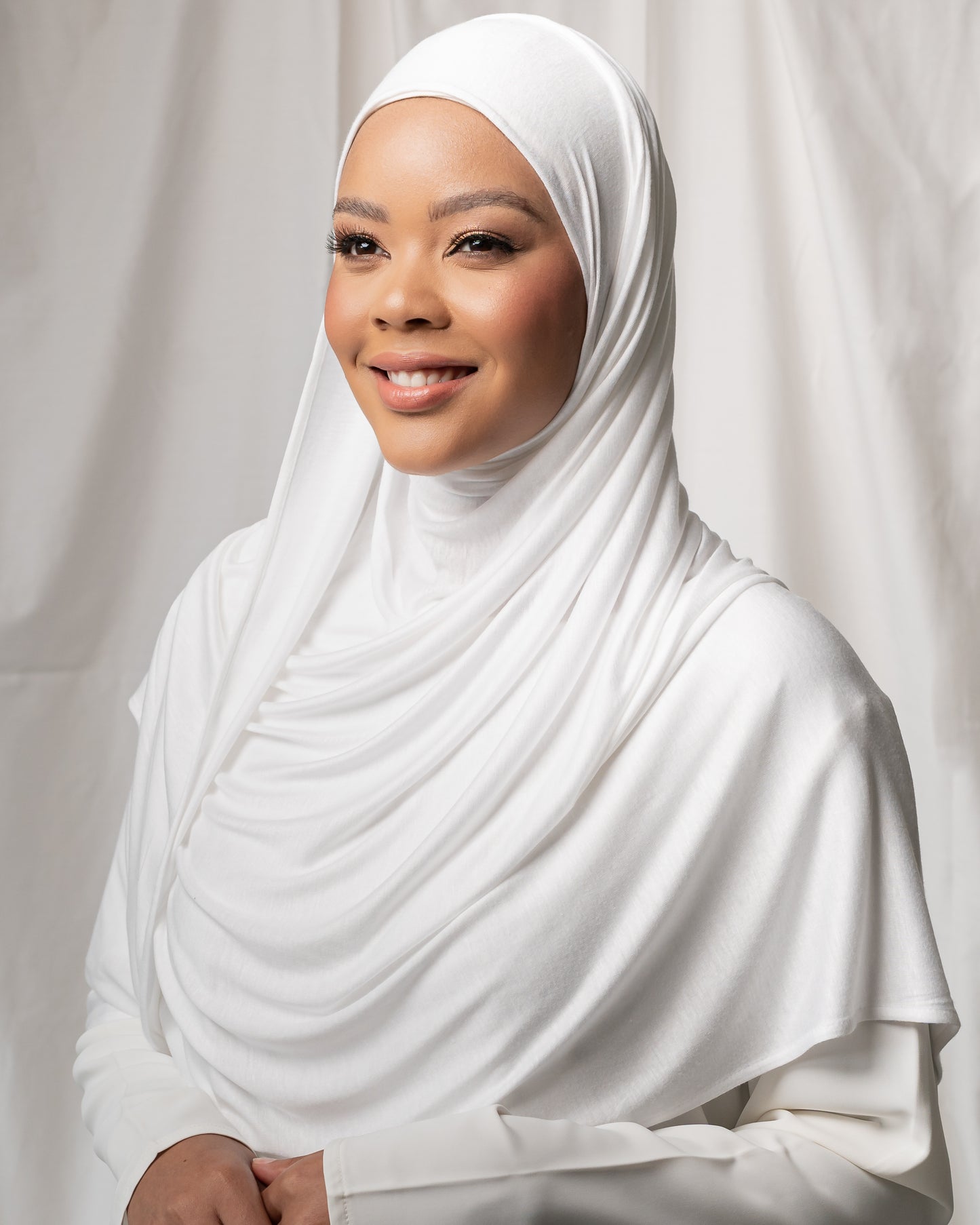 White Instant Hijab