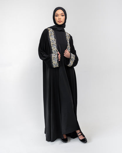 Siara Calligraphy Abaya - Aswad