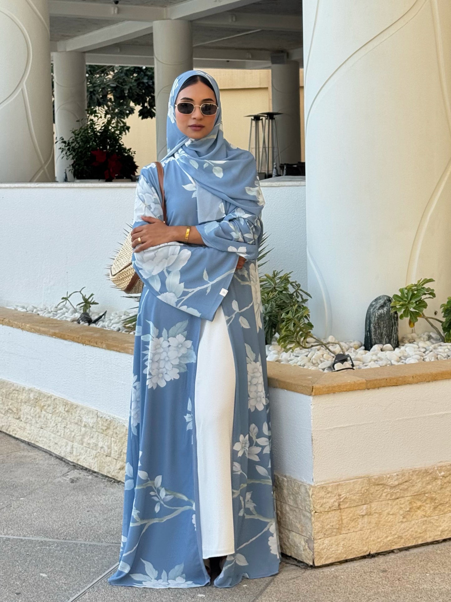 Lusail printed abaya