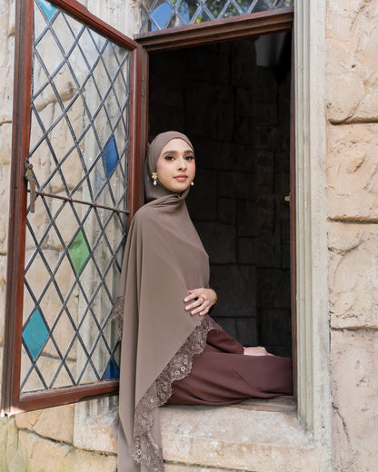 Nutmeg - Chantilly Lace Hijab