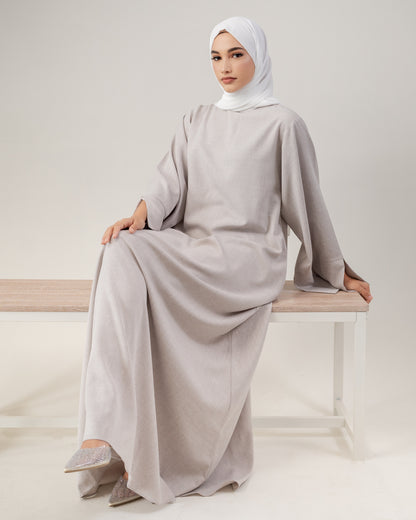 Summer Linen Abaya - Sand