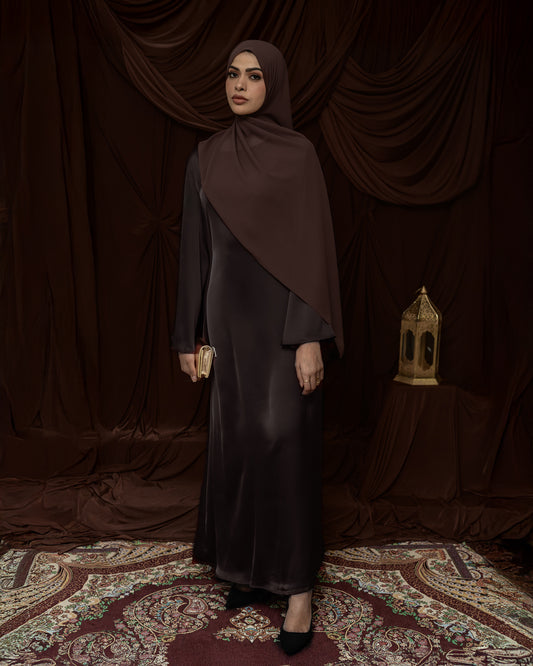 Hessa Abaya Dress - Coffee