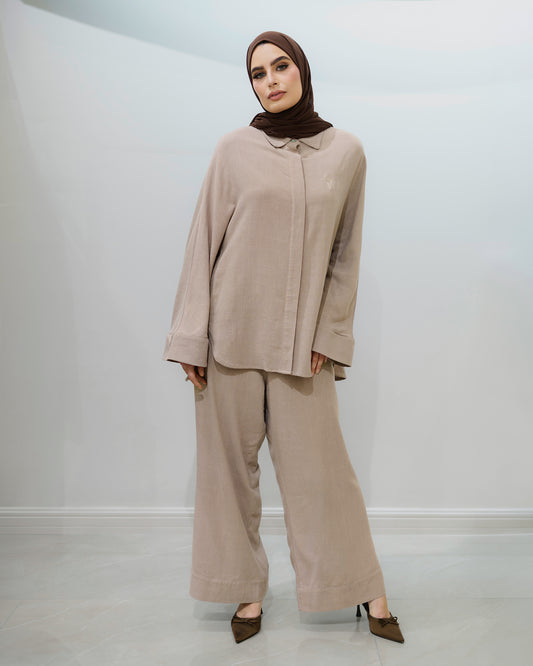 Ravello Linen Co ord set - Praline
