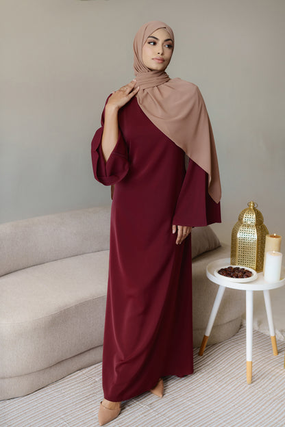 Amalina Abaya - Burgundy
