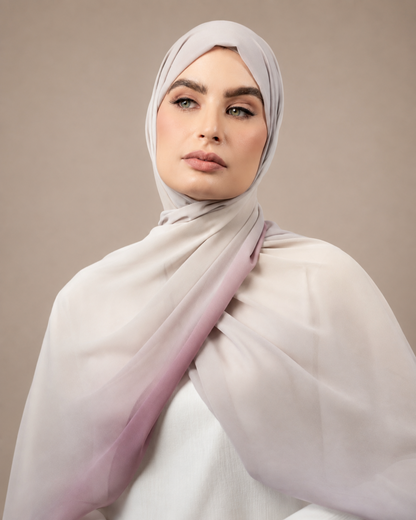Lavender Mist Ombre Chiffon