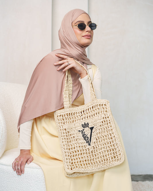 Braided Straw Tote