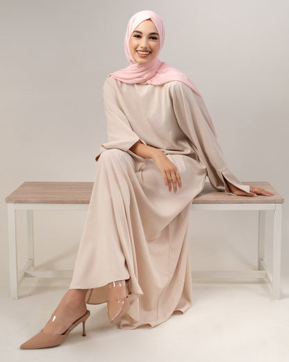 Summer Linen Abaya - Beige