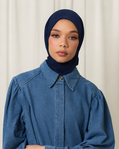 Navy Blue - Triangle Hijab