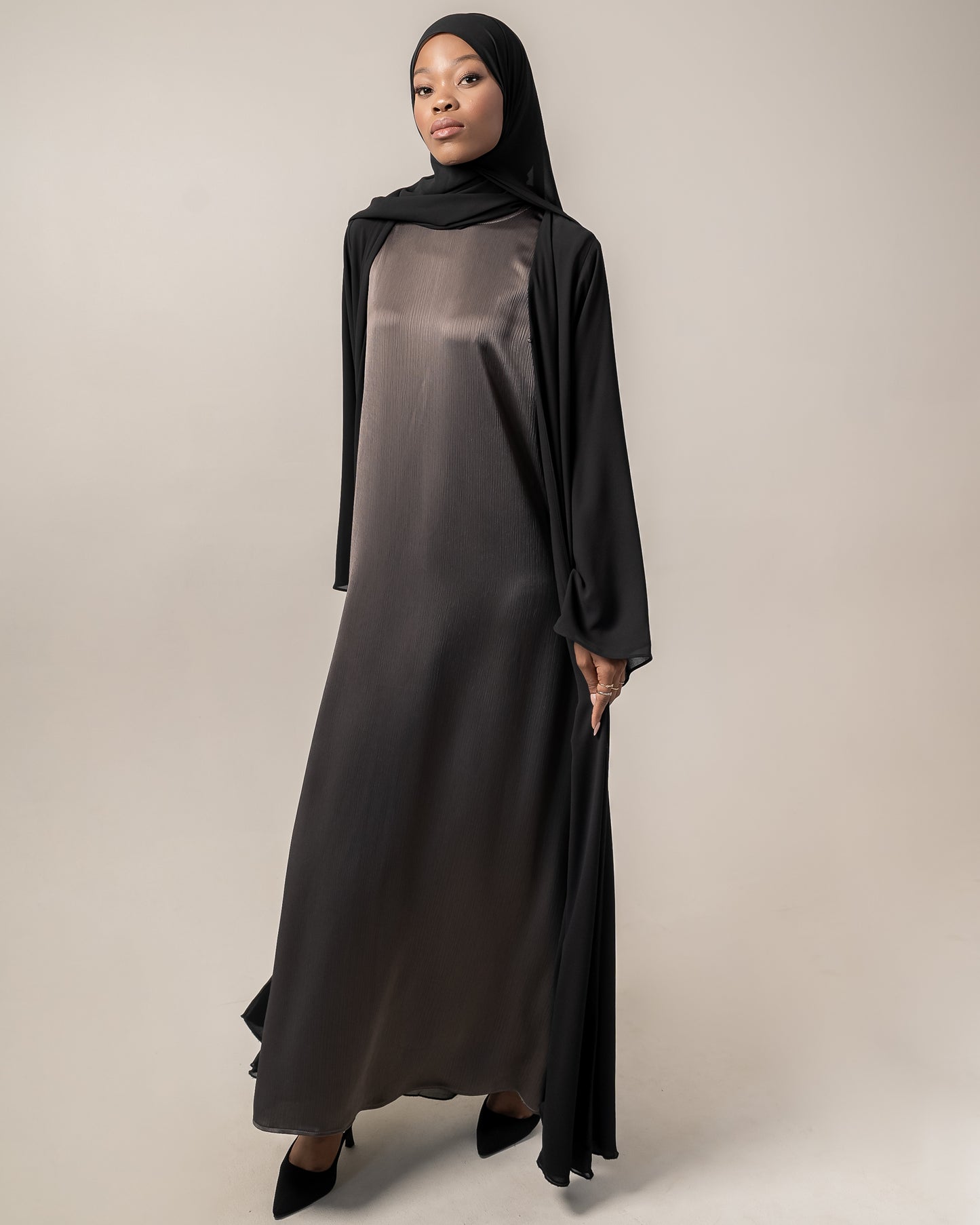 Slate grey Satisilk inner