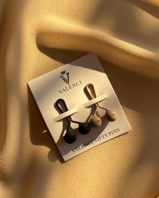Nifty Pin Set - Nude & Black