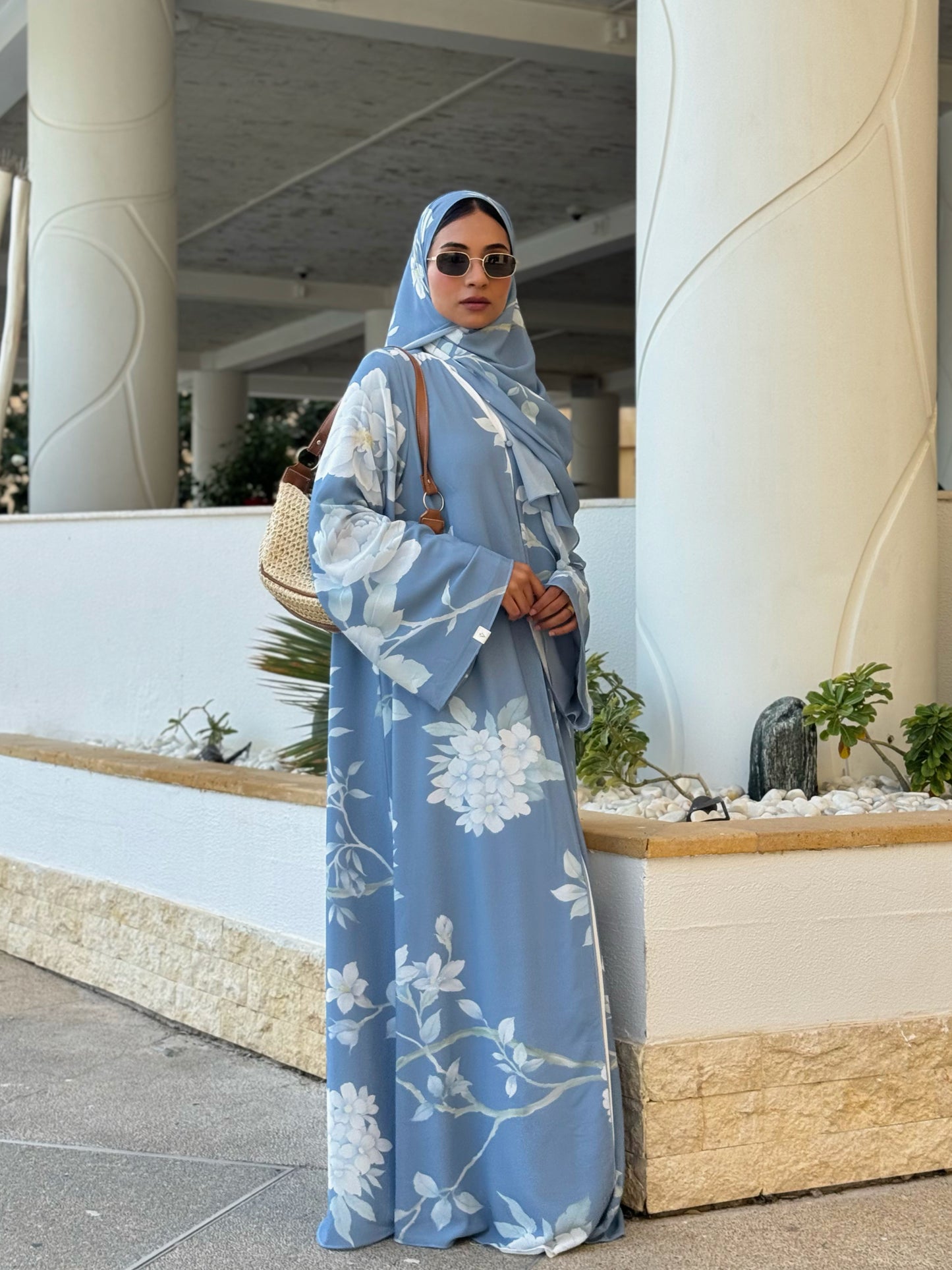 Lusail printed abaya