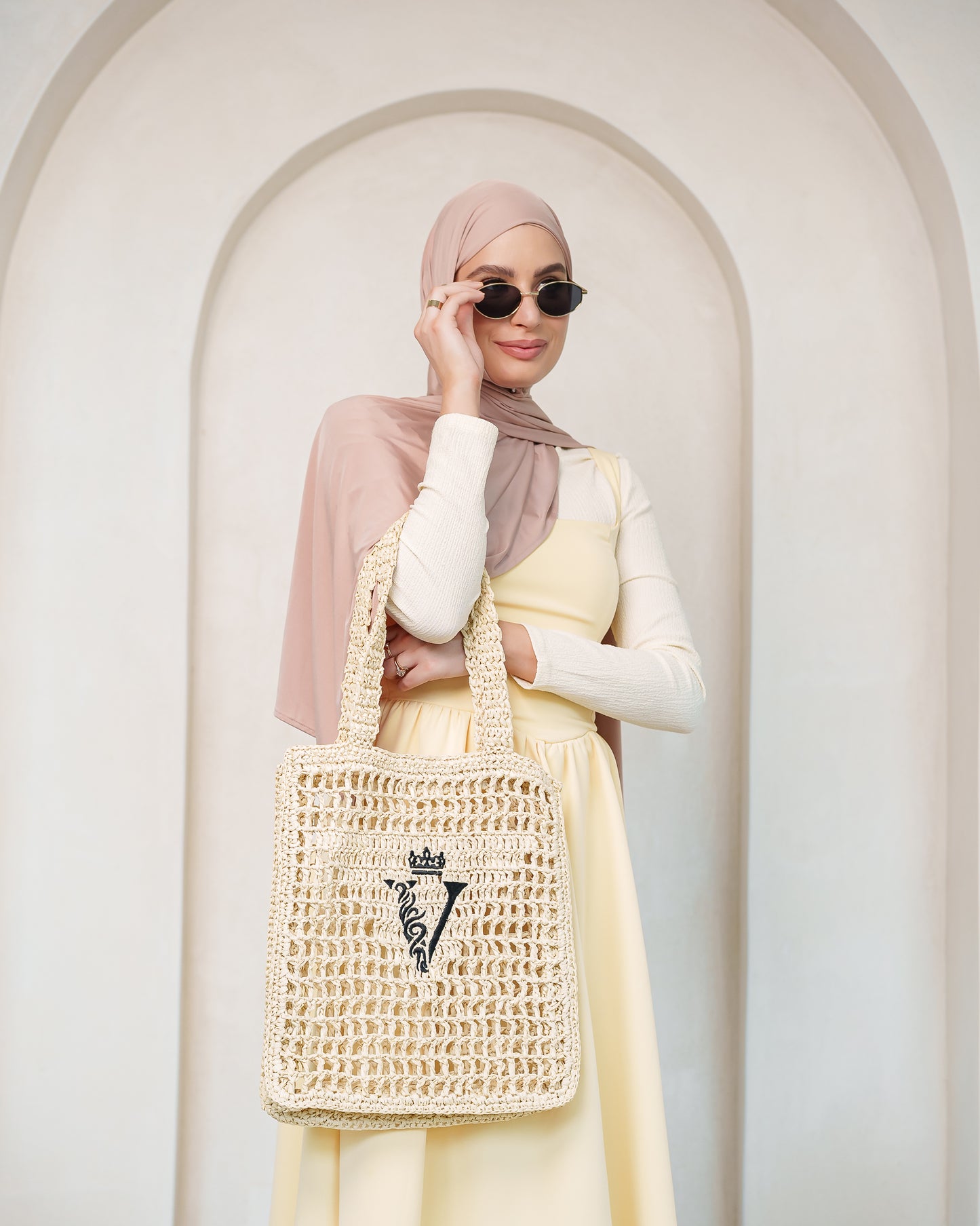Braided Straw Tote